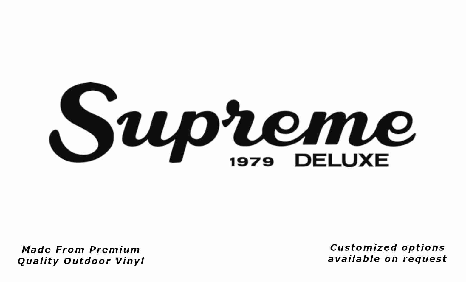 Black and 2025 white supreme sticker