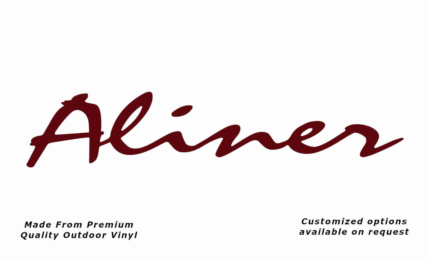 Avan aliner caravan replacement vinyl decal sticker in purple red.