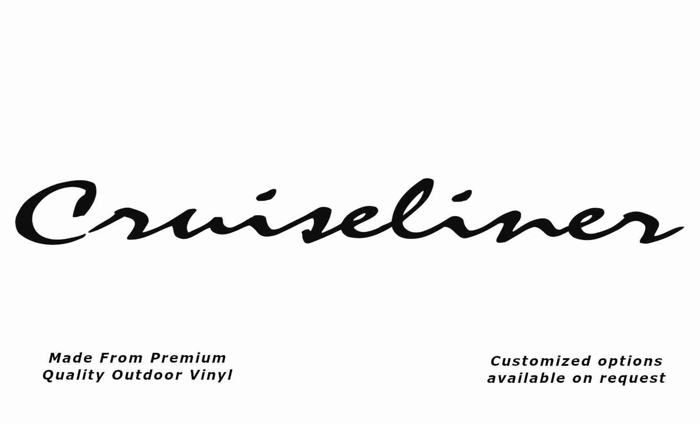 Avan cruiseliner caravan replacement vinyl decal sticker in black.