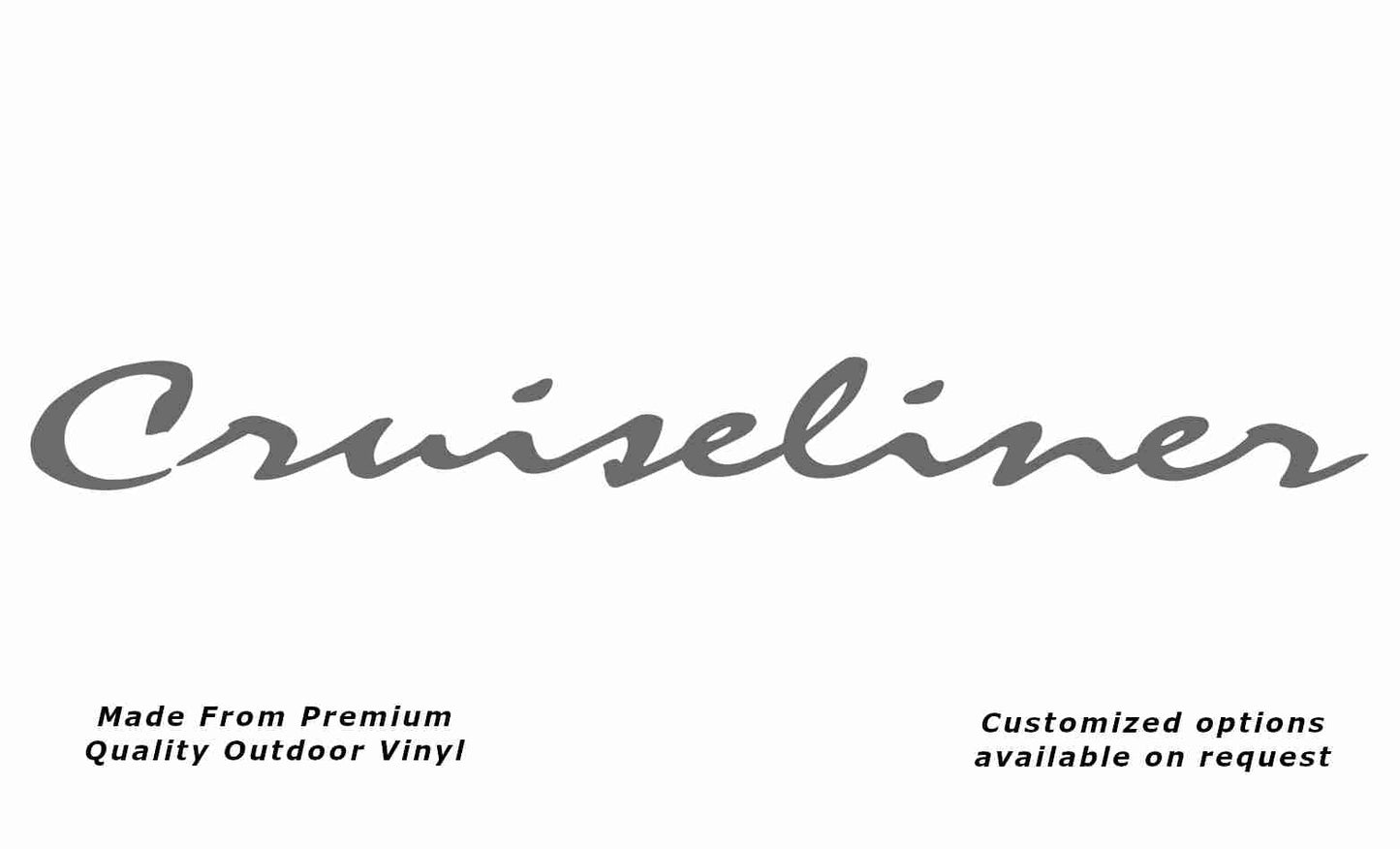 Avan cruiseliner caravan replacement vinyl decal sticker in silver grey.