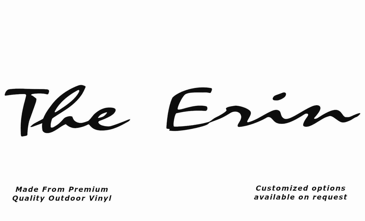 Avan the erin caravan replacement vinyl decal sticker in black.