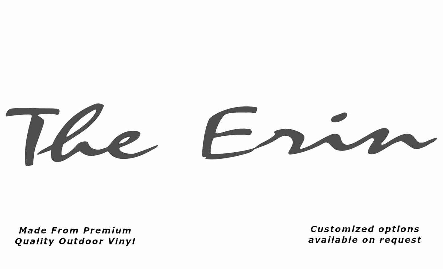 Avan the erin caravan replacement vinyl decal sticker in dark grey.