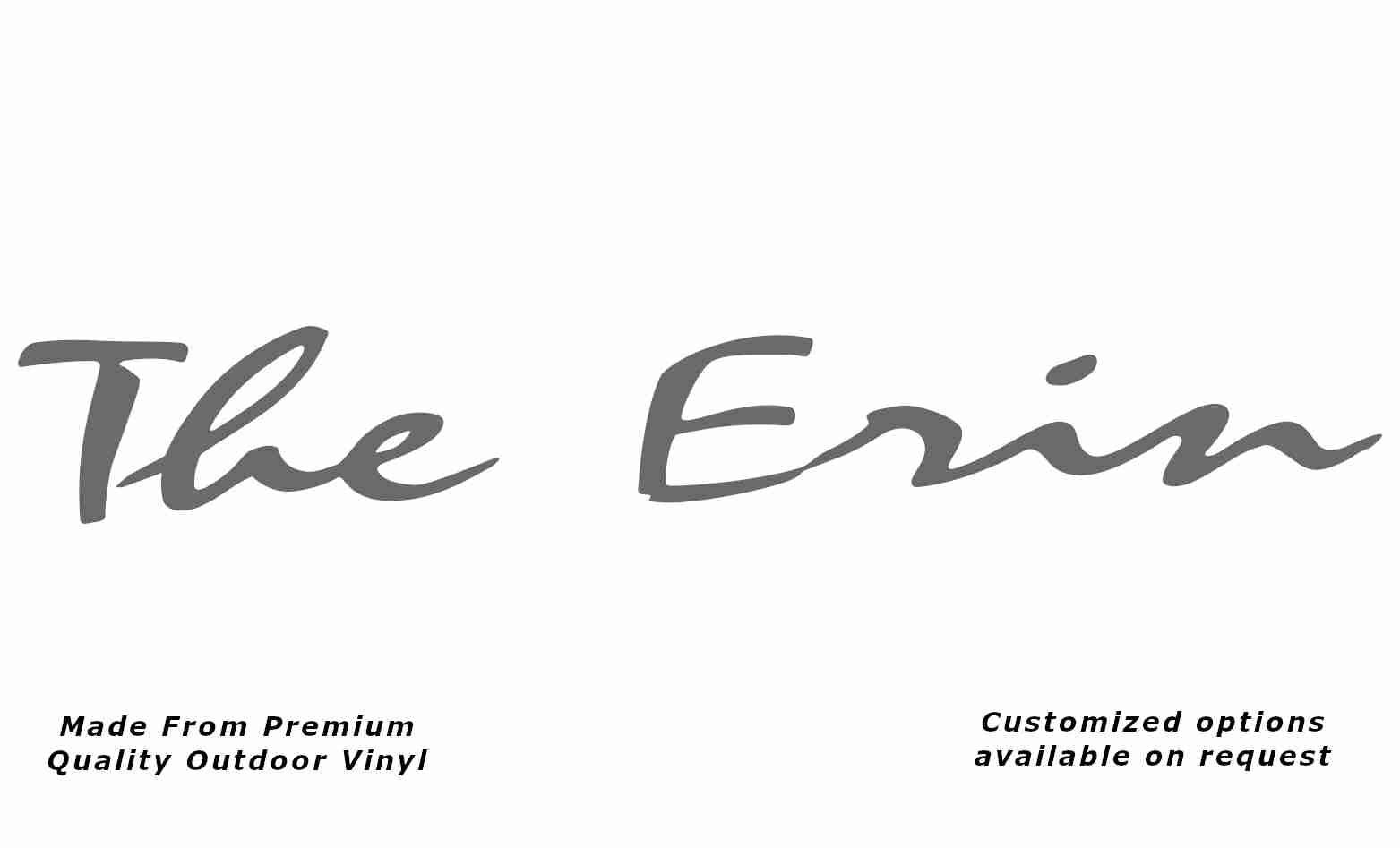 Avan the erin caravan replacement vinyl decal sticker in silver grey.