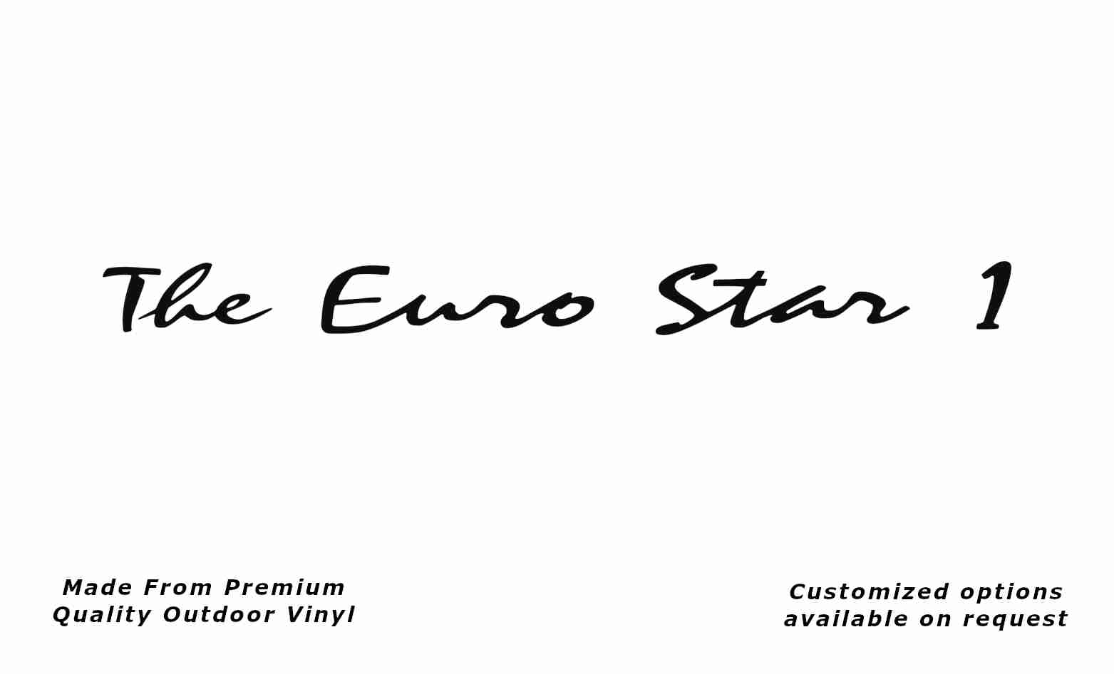 Avan the euro star 1 side stripes caravan replacement vinyl decal sticker in black.