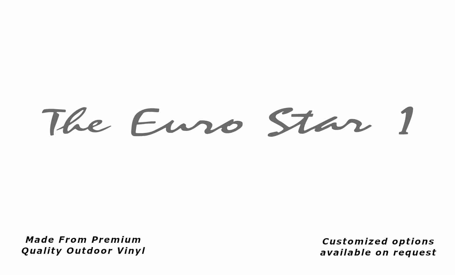 Avan the euro star 1 side stripes caravan replacement vinyl decal sticker in silver grey.