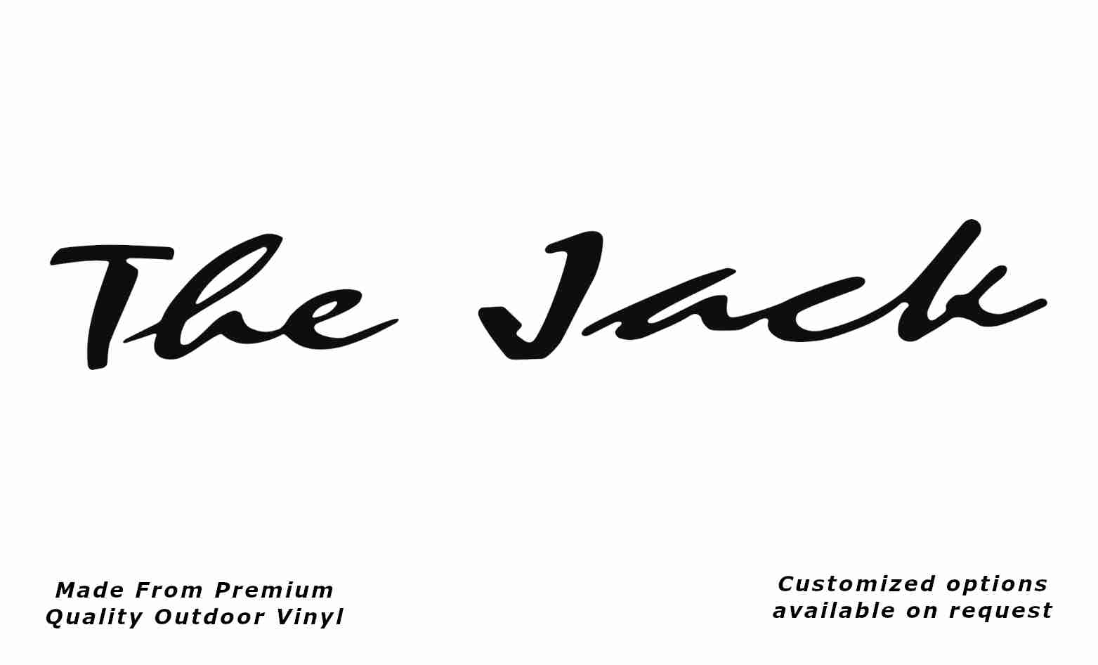 Avan the jack caravan replacement vinyl decal sticker in black.