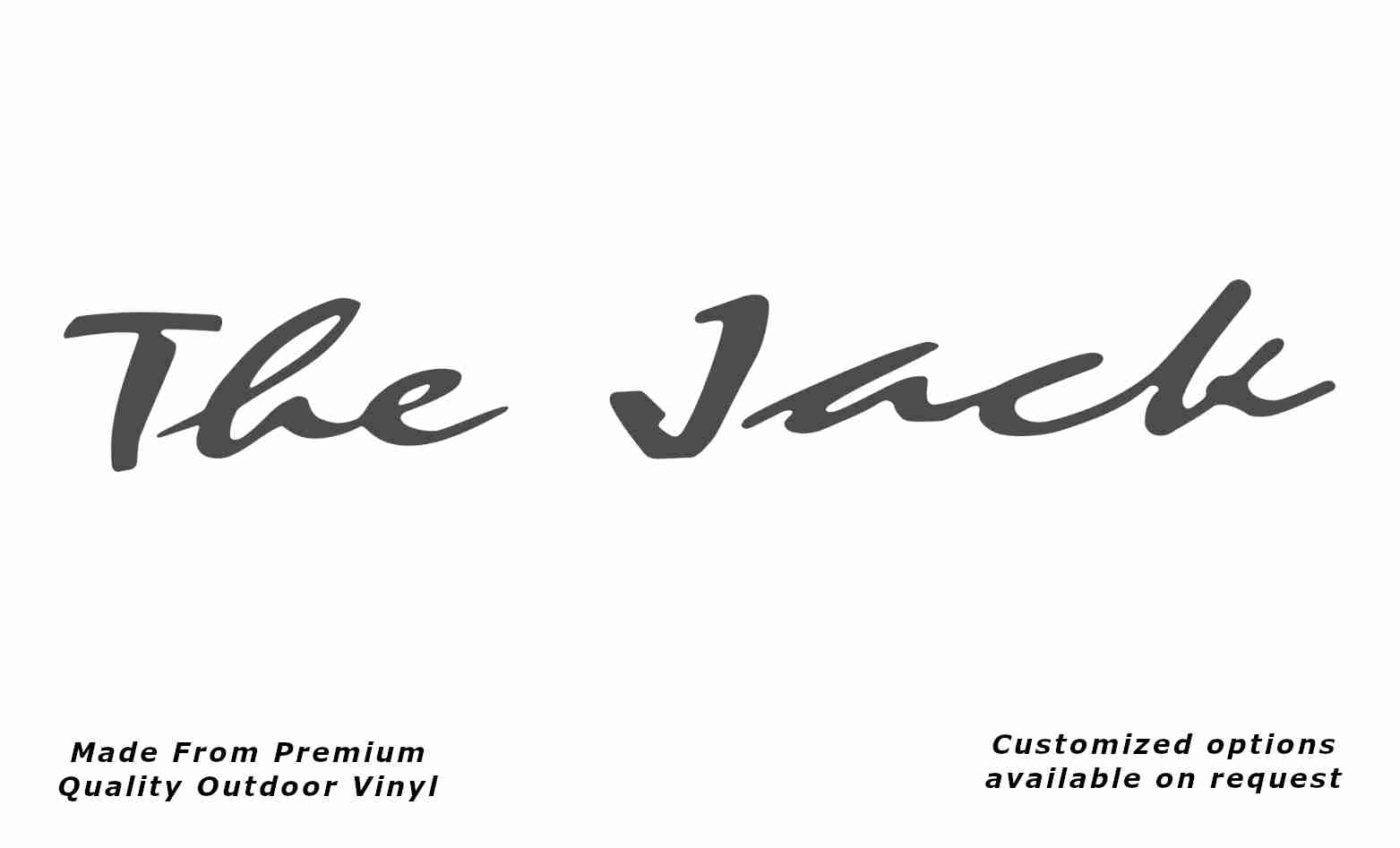 Avan the jack caravan replacement vinyl decal sticker in dark grey.