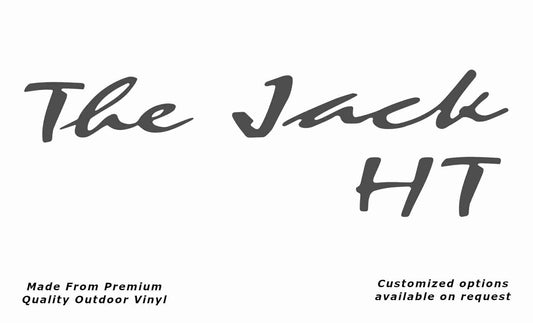 Avan the jack ht caravan replacement vinyl decal sticker in dark grey.