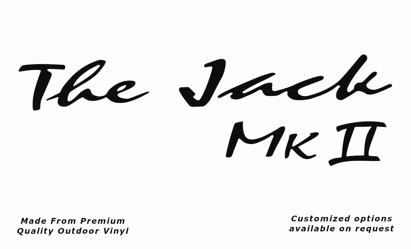 Avan the jack mk ii caravan replacement vinyl decal sticker in black.