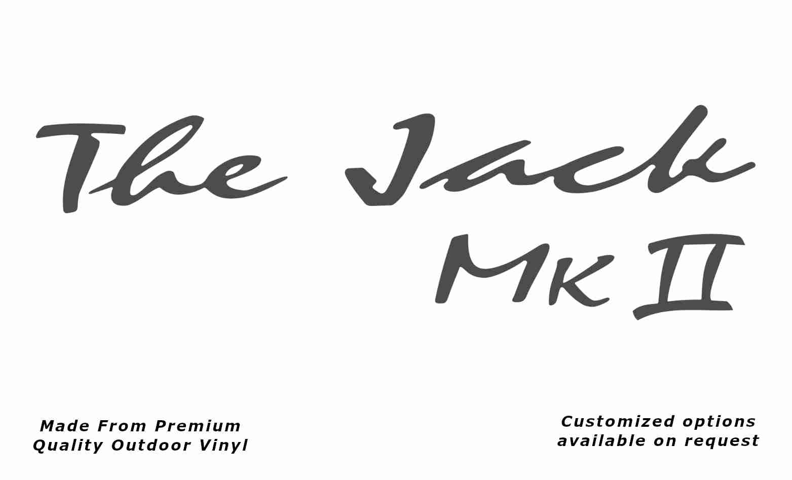 Avan the jack mk ii caravan replacement vinyl decal sticker in dark grey.