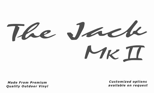 Avan the jack mk ii caravan replacement vinyl decal sticker in dark grey.