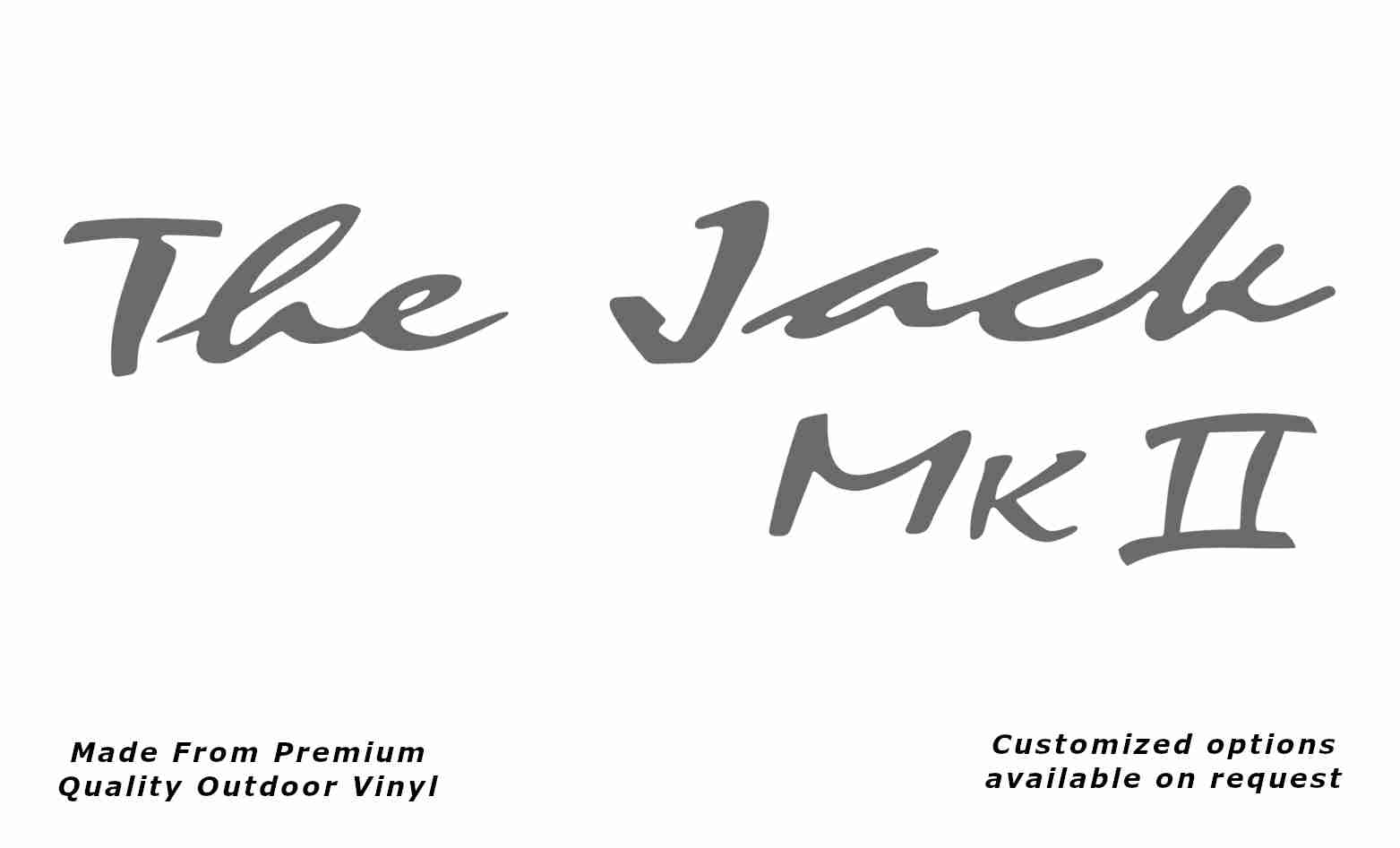 Avan the jack mk ii caravan replacement vinyl decal sticker in silver grey.