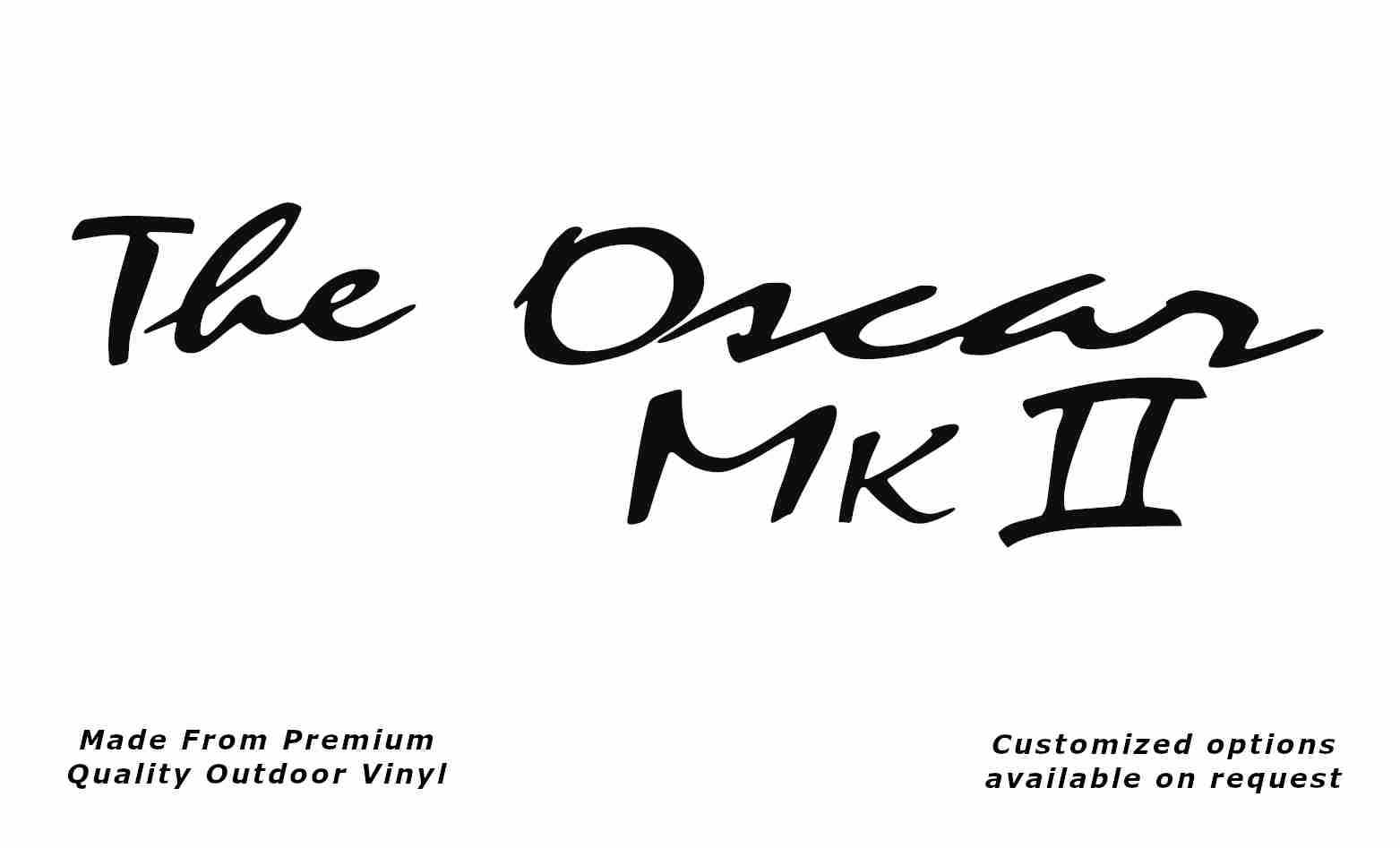 Avan the oscar mk ii caravan replacement vinyl decal sticker in black.