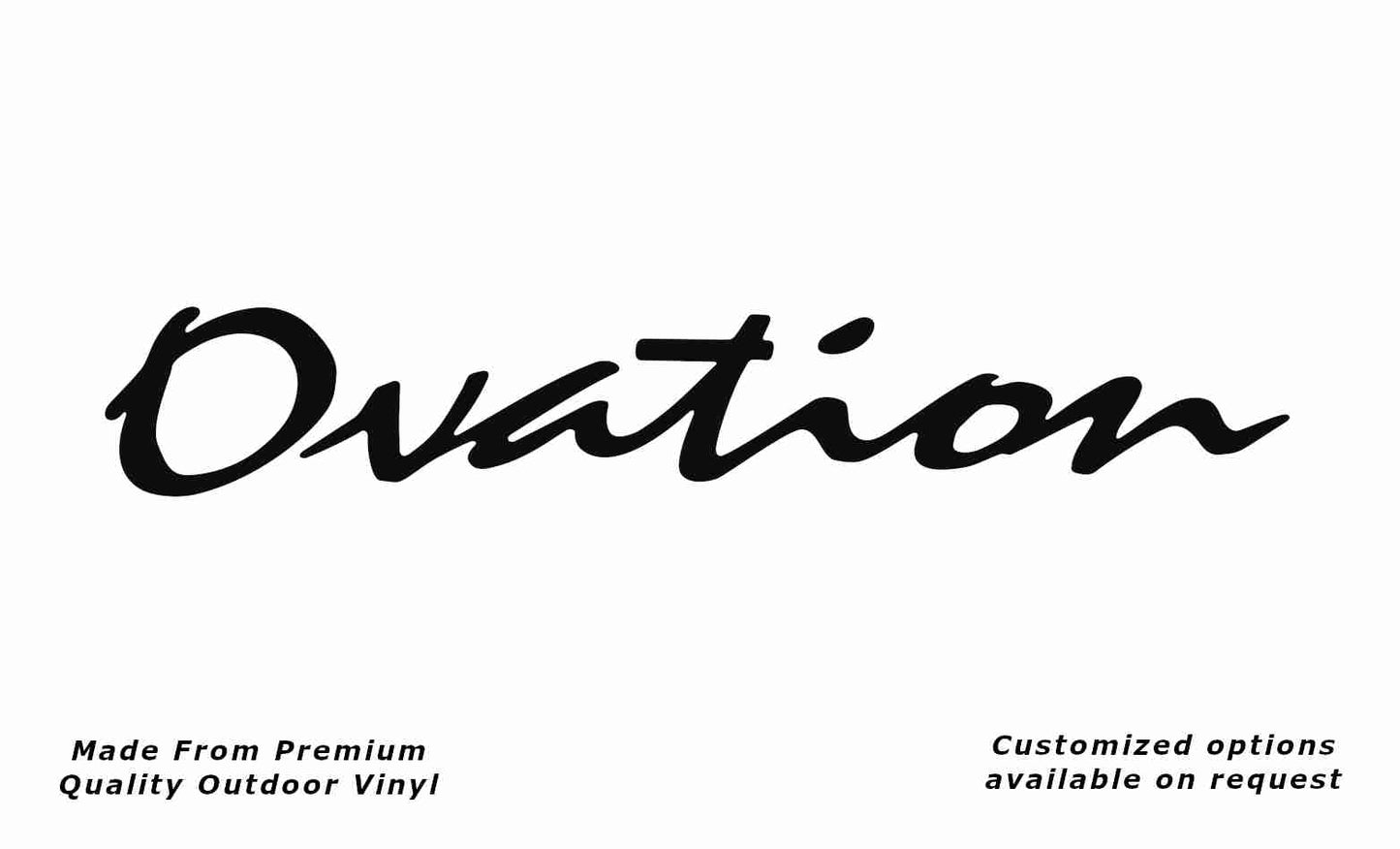 Avan ovation 2007-2001 caravan replacement vinyl decal sticker in black.