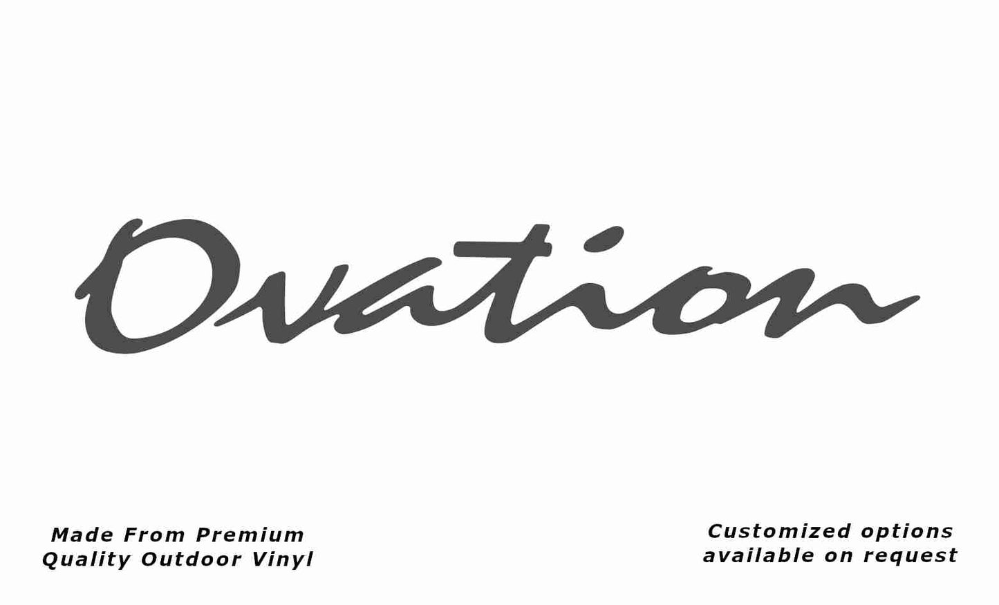 Avan ovation 2007-2001 caravan replacement vinyl decal sticker in dark grey.