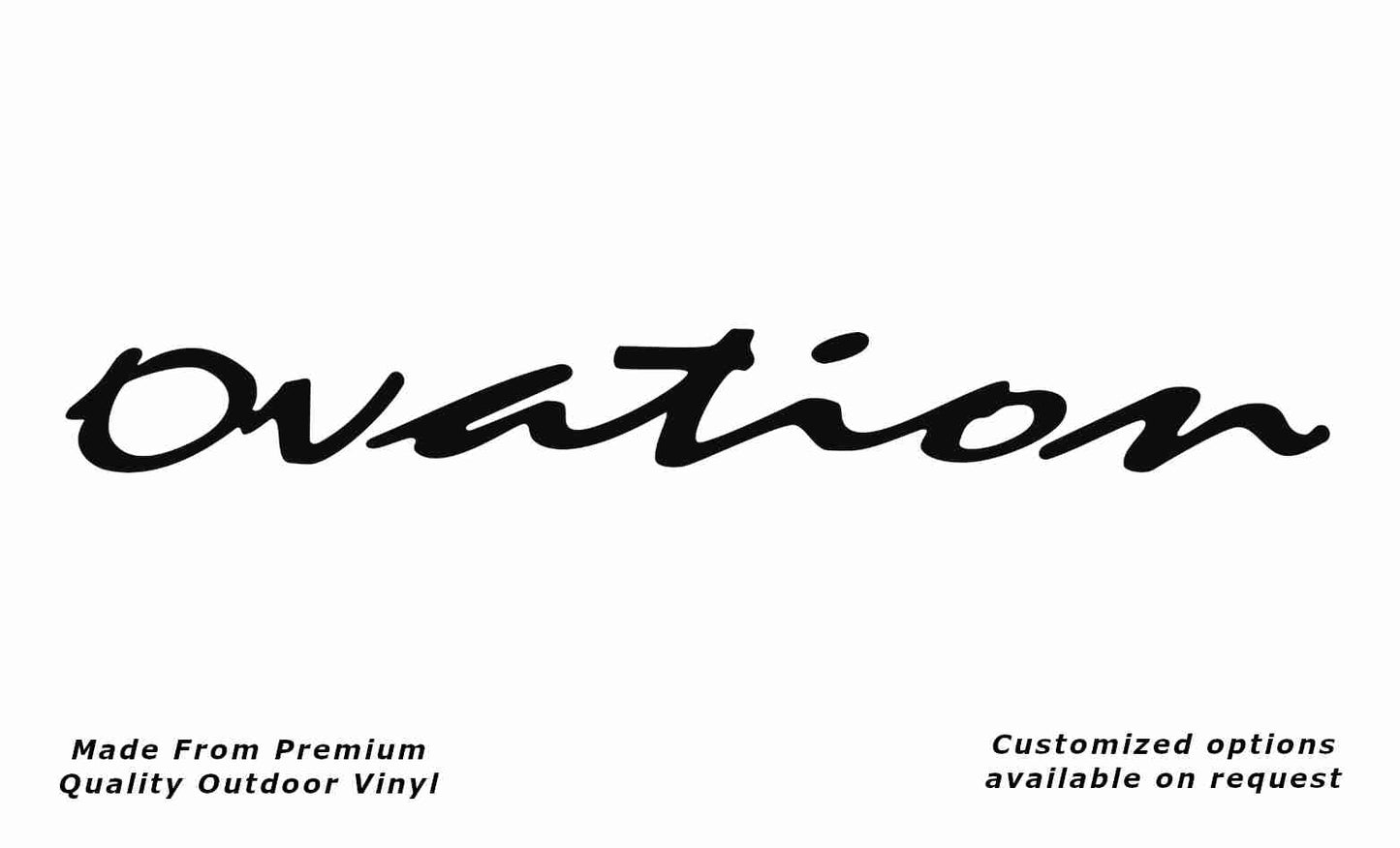 Avan ovation caravan replacement vinyl decal sticker in black.