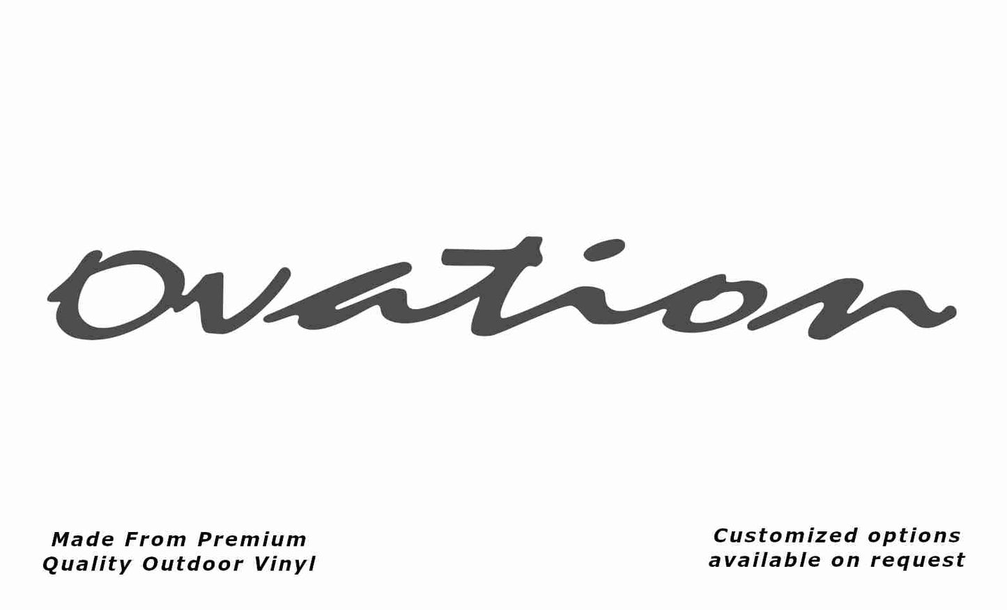 Avan ovation caravan replacement vinyl decal sticker in dark grey.