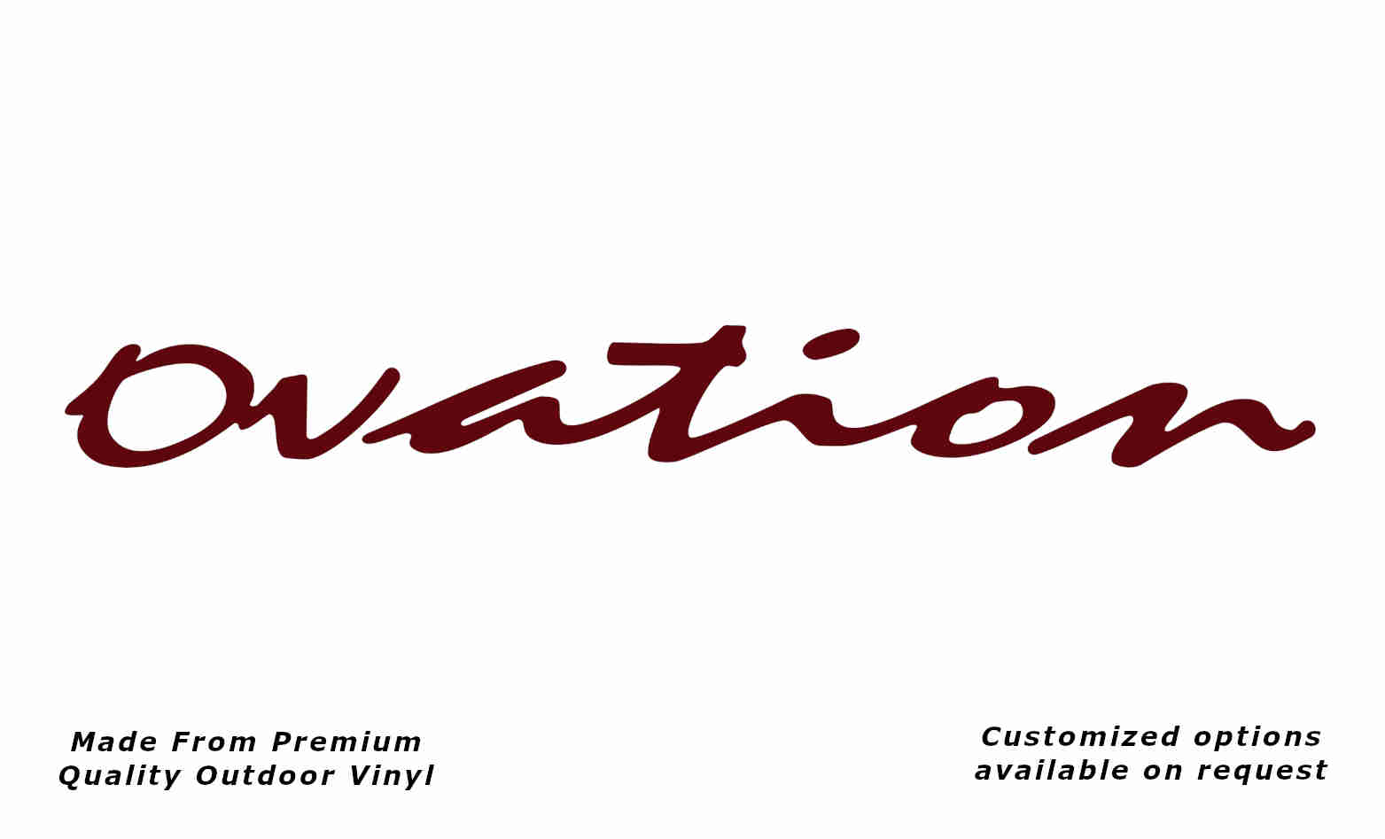 Avan ovation caravan replacement vinyl decal sticker in purple red.