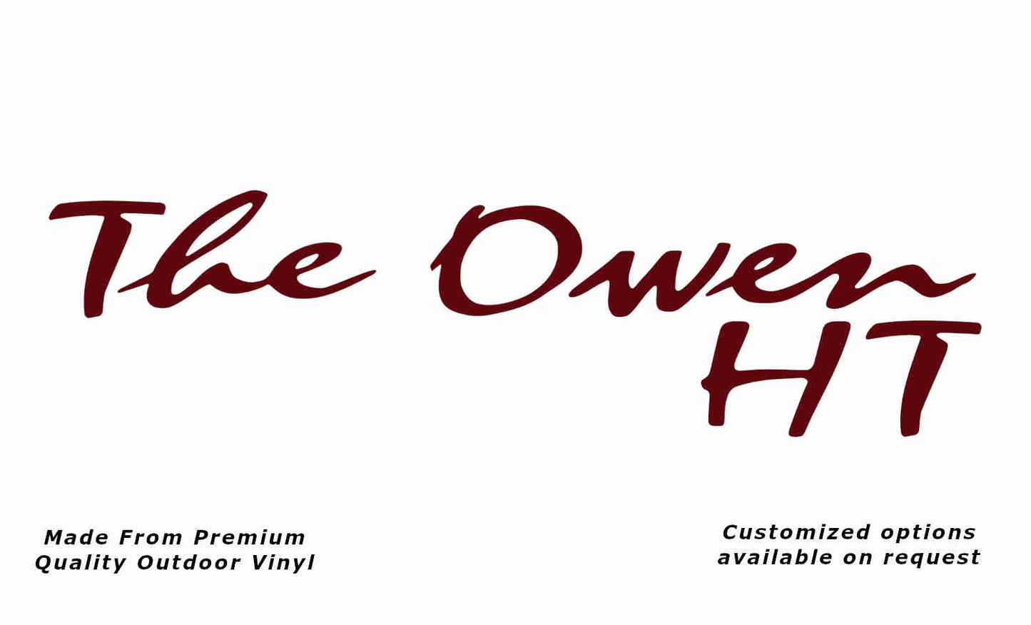 Avan the owen ht caravan replacement vinyl decal sticker in purple red.