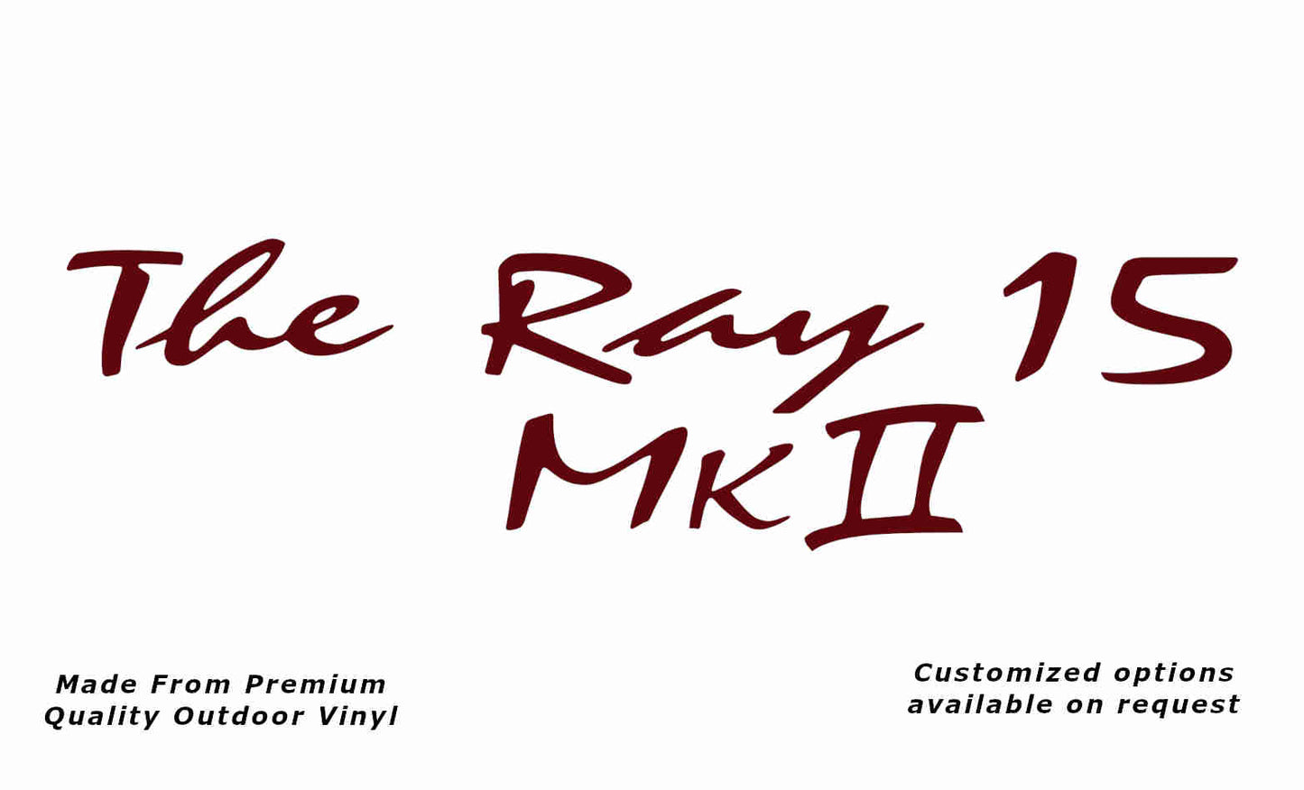 Avan the ray 15 mk ii caravan replacement vinyl decal sticker in purple red.