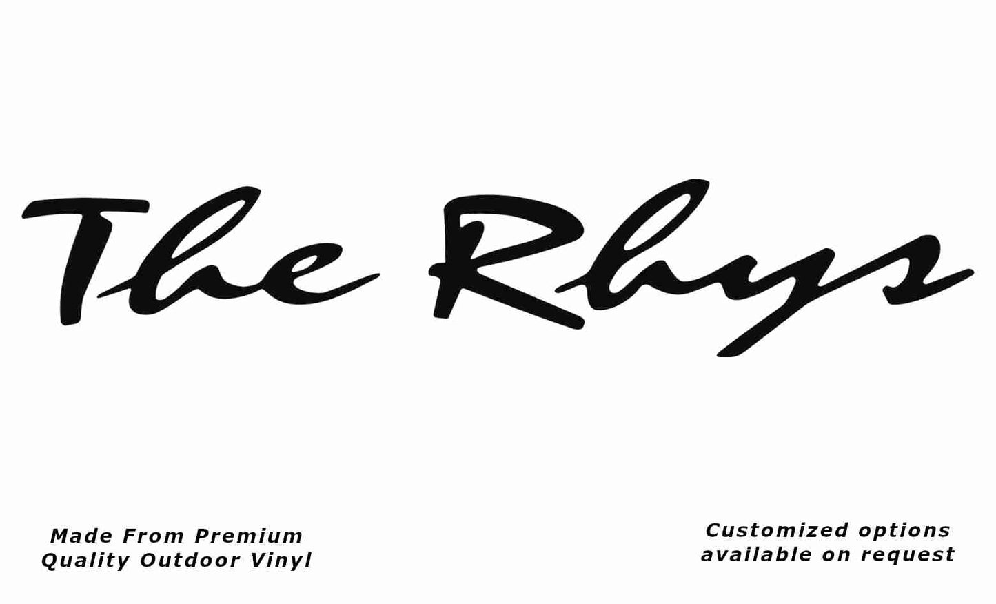 Avan the rhys caravan replacement vinyl decal sticker in black.