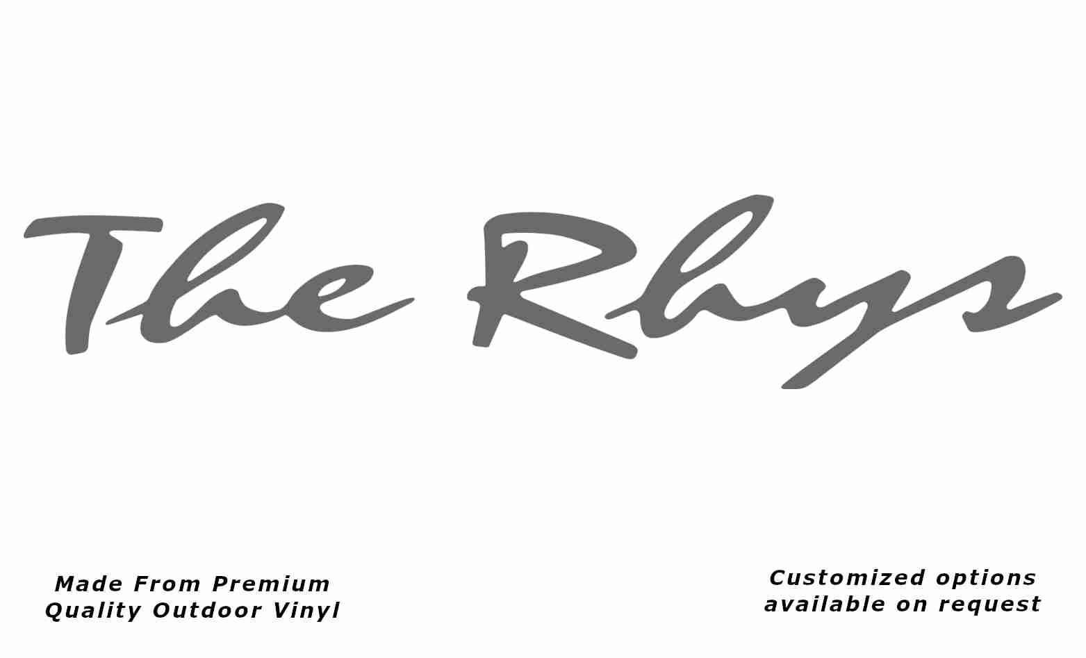 Avan the rhys caravan replacement vinyl decal sticker in silver grey.