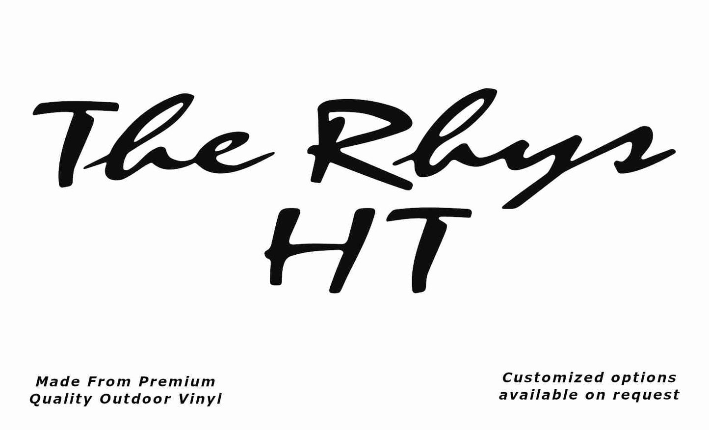 Avan the rhys ht caravan replacement vinyl decal sticker in black.