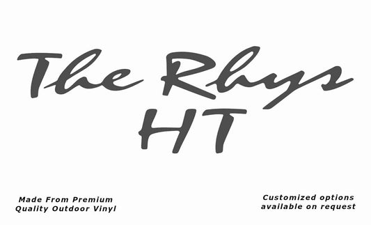 Avan the rhys ht caravan replacement vinyl decal sticker in dark grey.