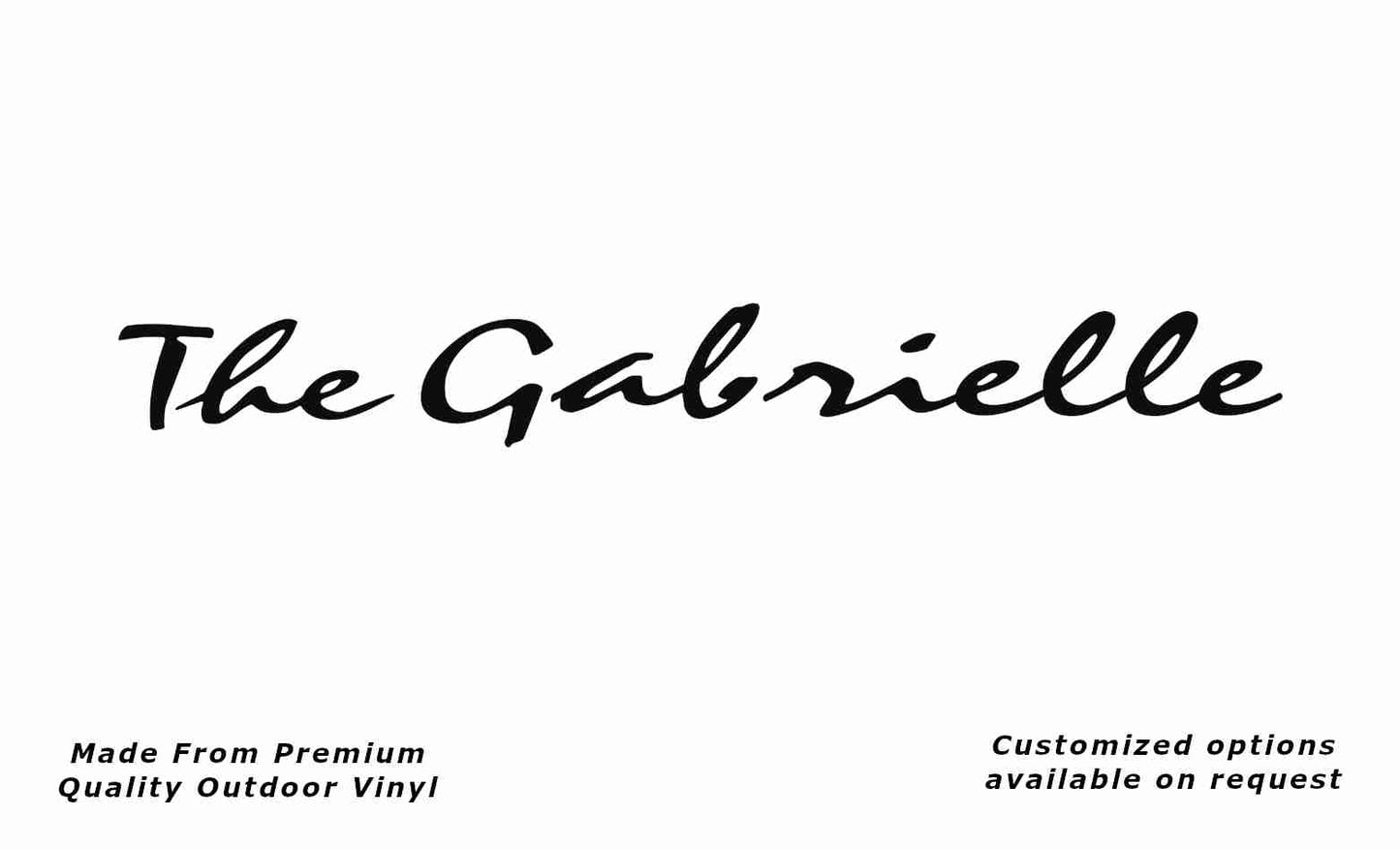 Avan the gabrielle caravan replacement vinyl decal sticker in black.