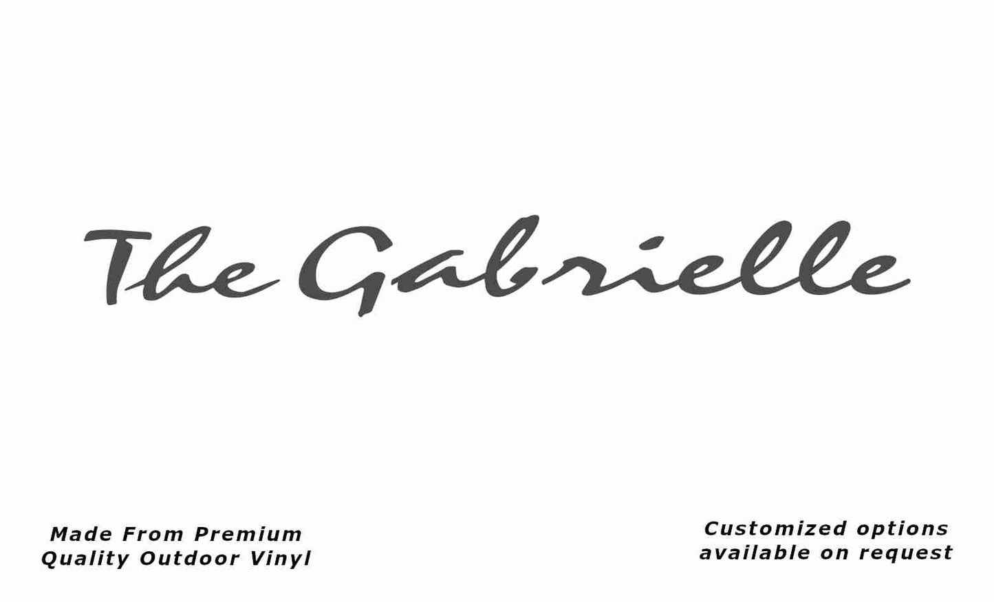 Avan the gabrielle caravan replacement vinyl decal sticker in dark grey.