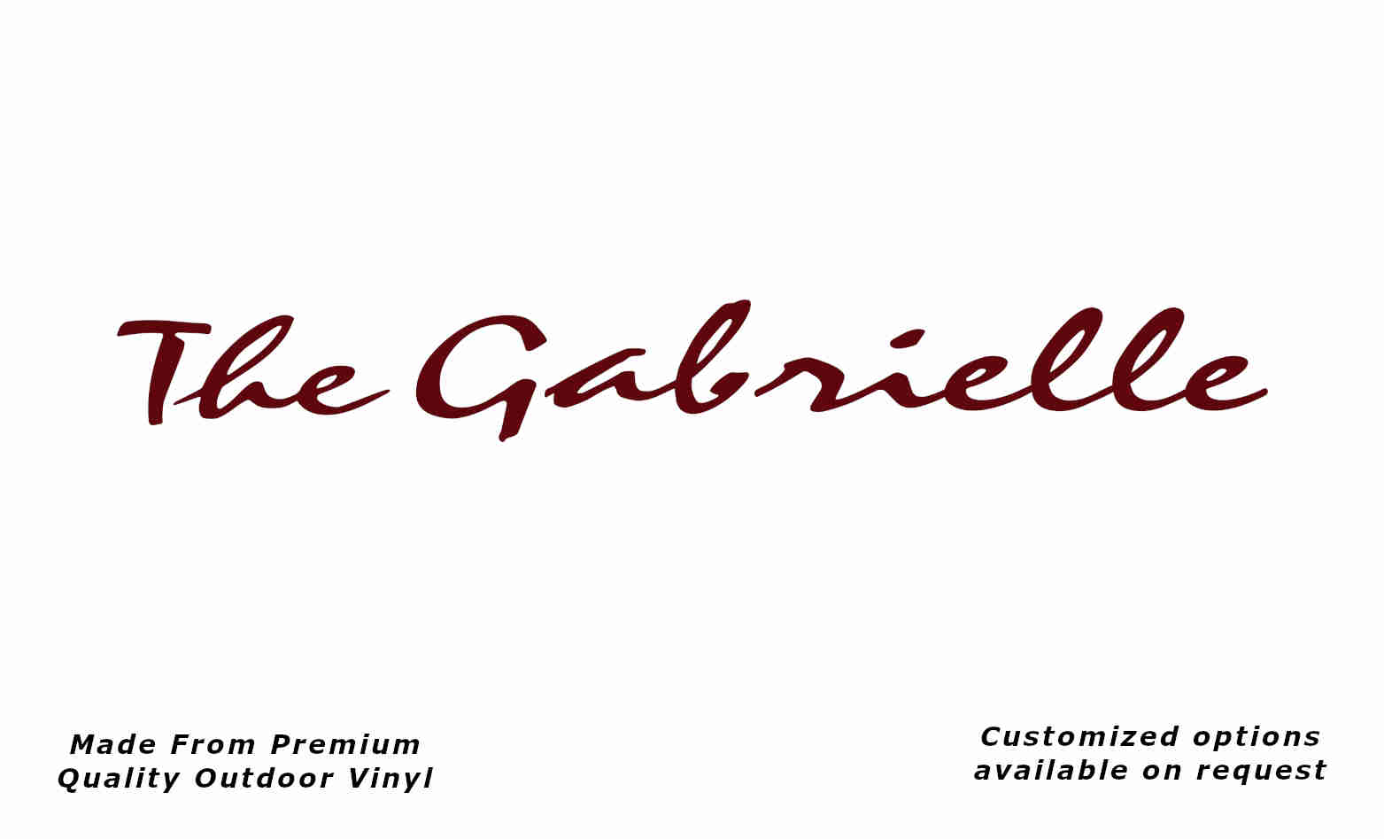 Avan the gabrielle caravan replacement vinyl decal sticker in purple red.