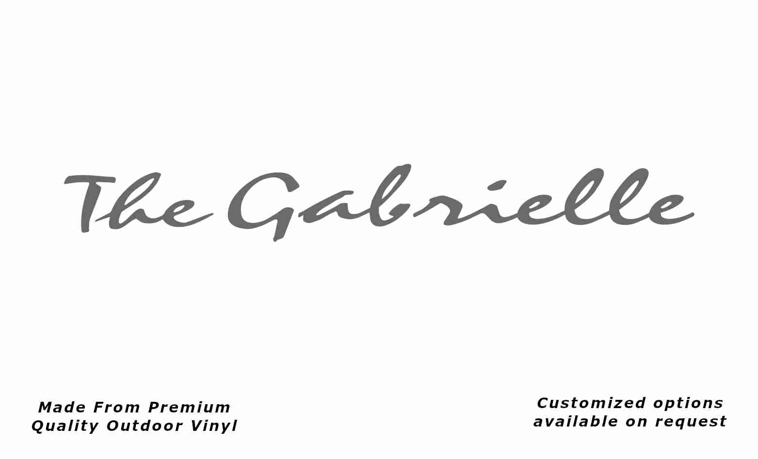 Avan the gabrielle caravan replacement vinyl decal sticker in silver grey.