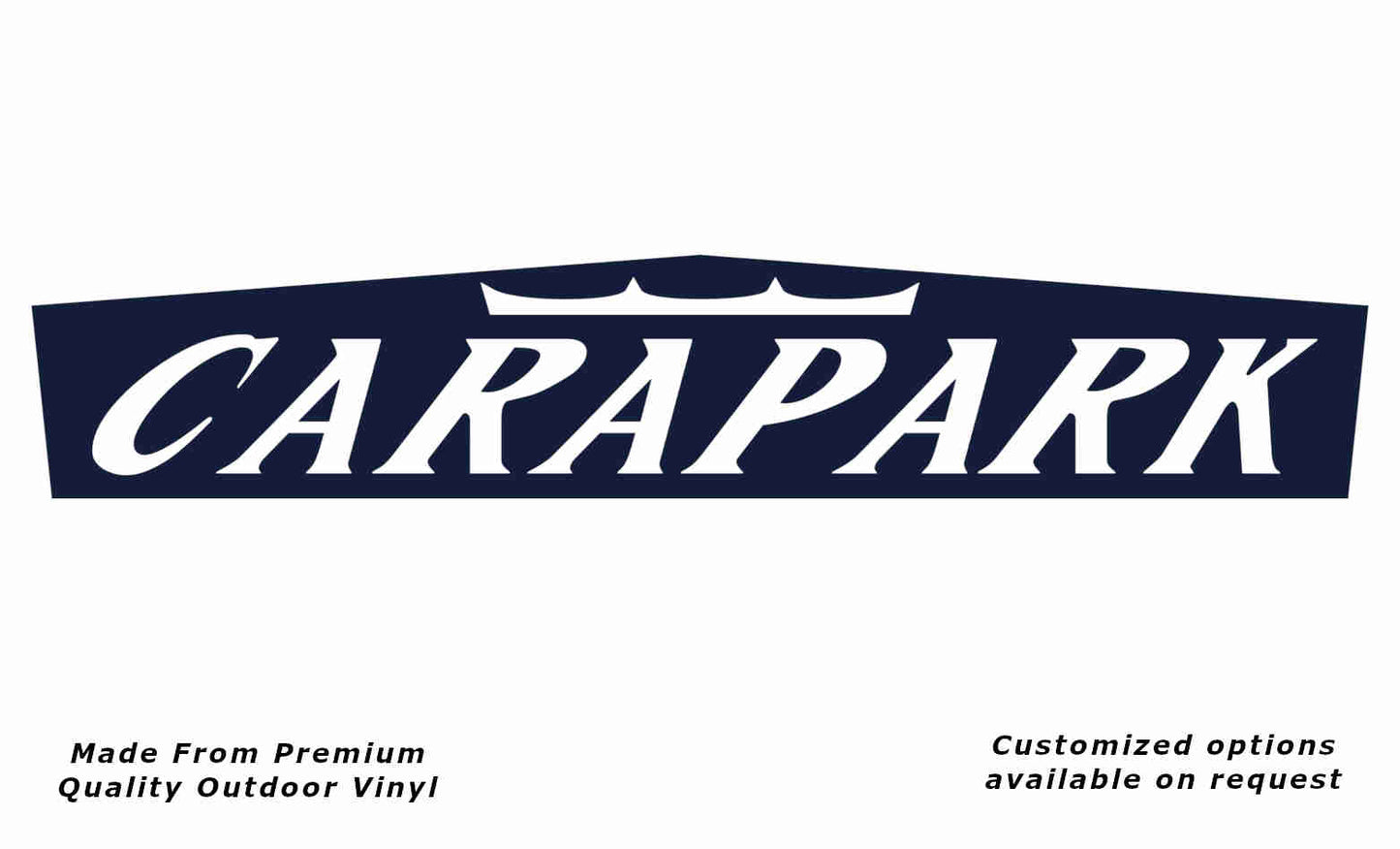 Carapark astronaut caravan replacement vinyl decal sticker in deep sea blue.