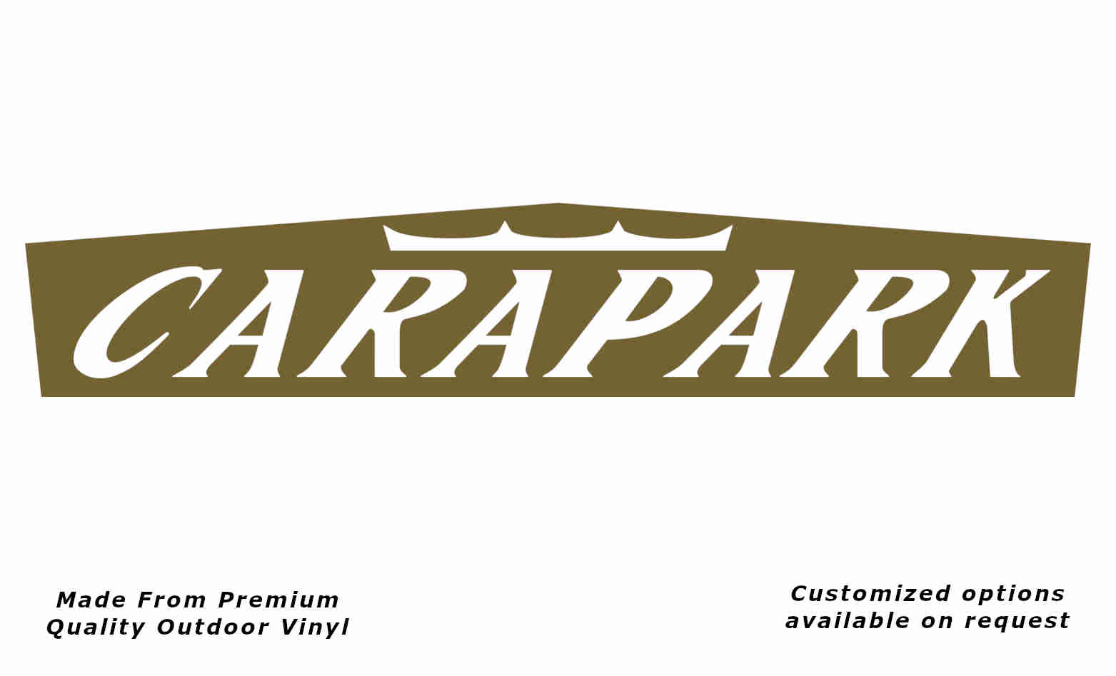 Carapark astronaut caravan replacement vinyl decal sticker in gold.