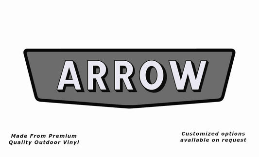 Franklin arrow caravan replacement vinyl decal sticker in black and silver grey.