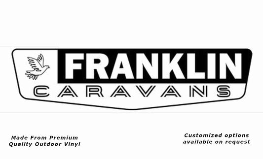 Franklin caravans v2 caravan replacement vinyl decal sticker in black.