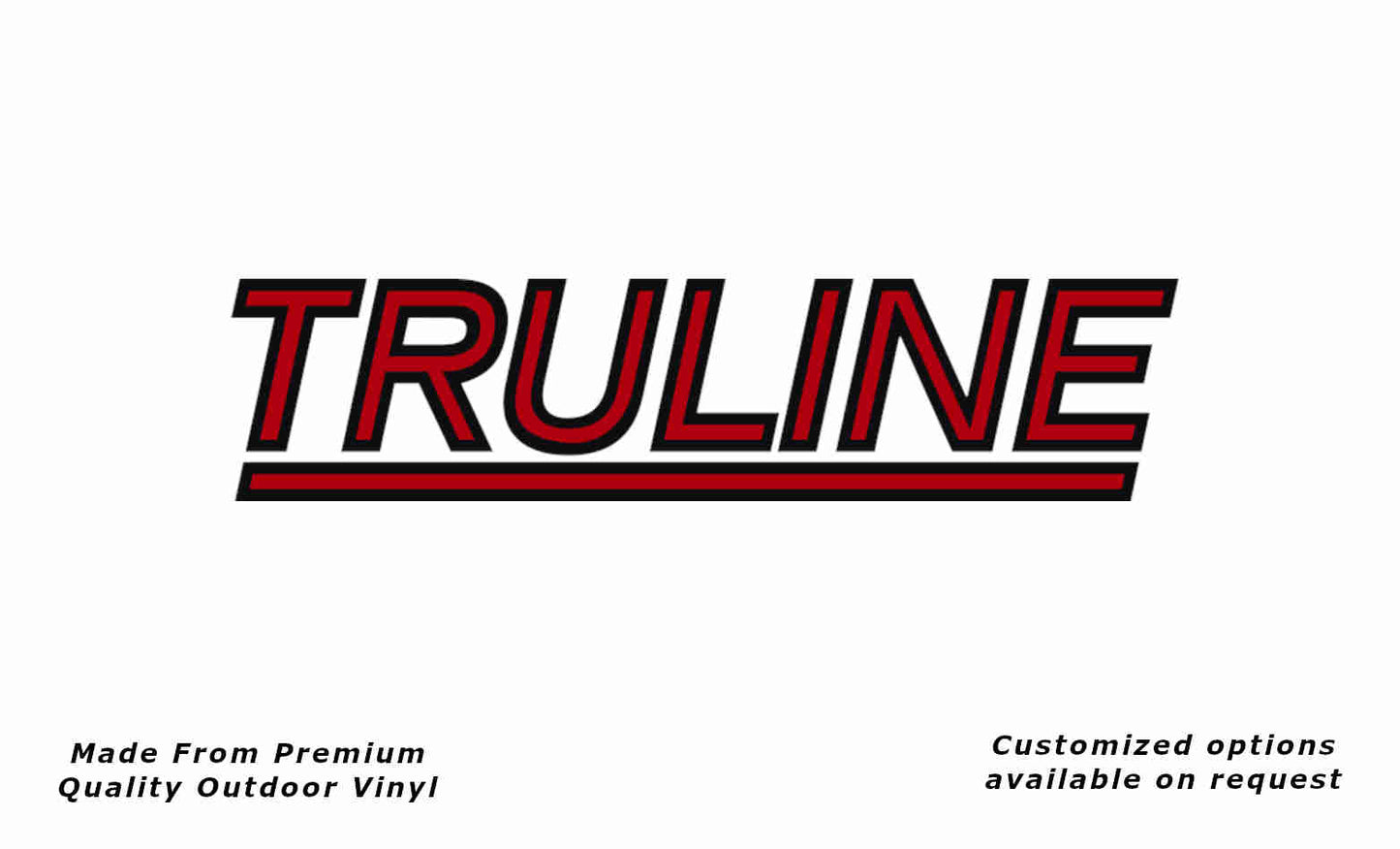 Franklin truline caravan replacement vinyl decal sticker in black and red.