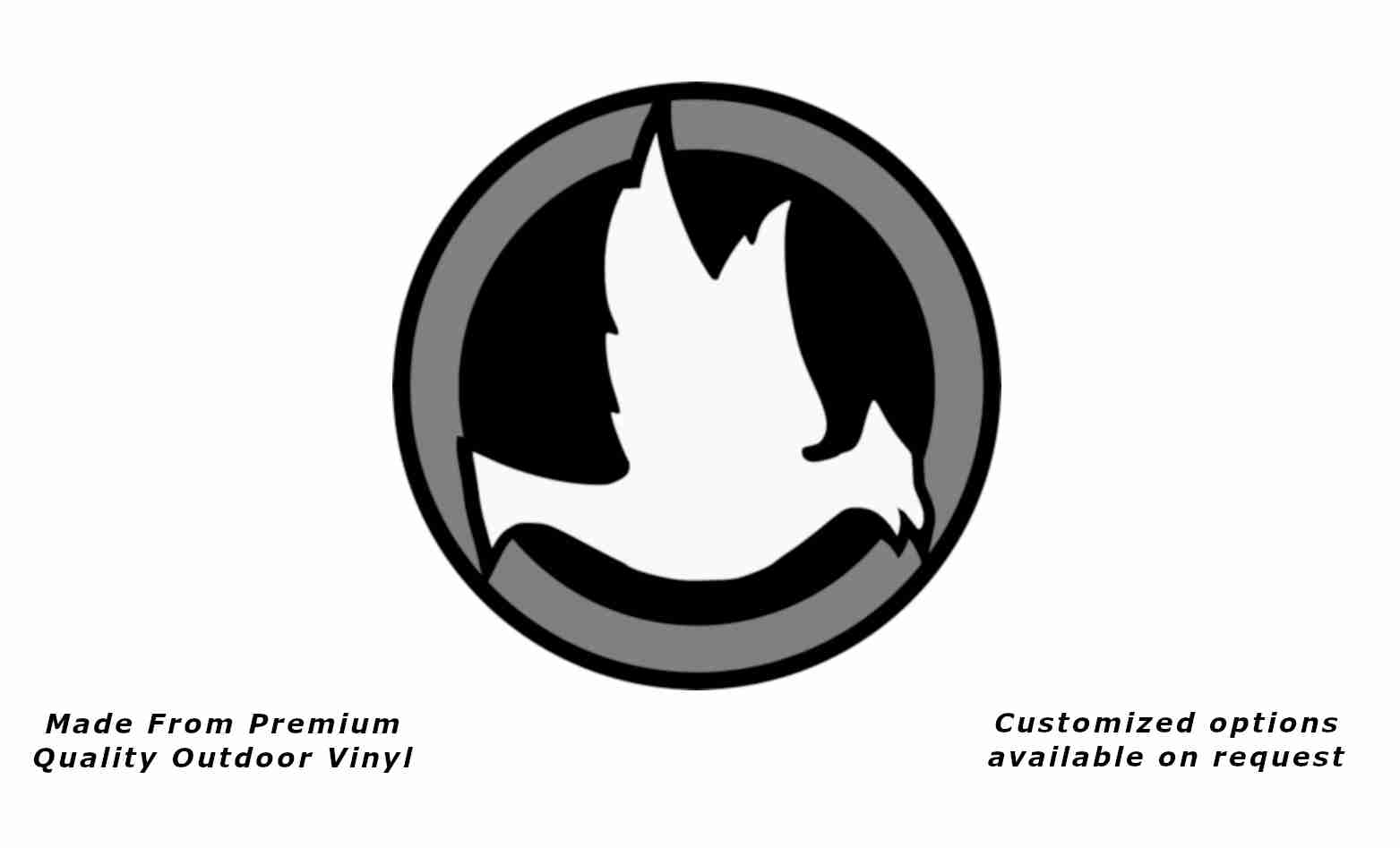 Jayco 1980s bird right caravan replacement vinyl decal sticker in black and silver.