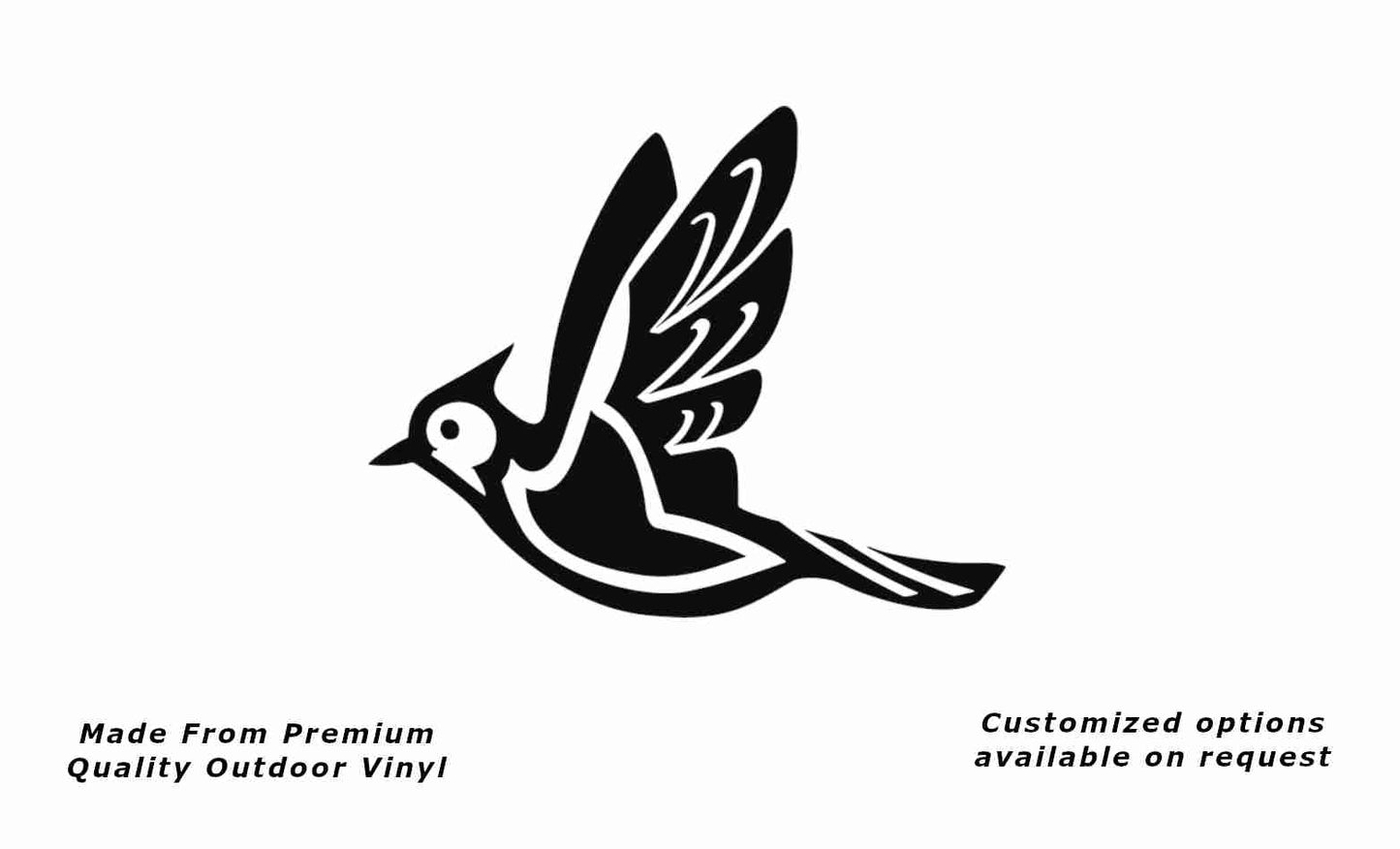 Jayco 1990s bird v1 left caravan replacement vinyl decal sticker in black.