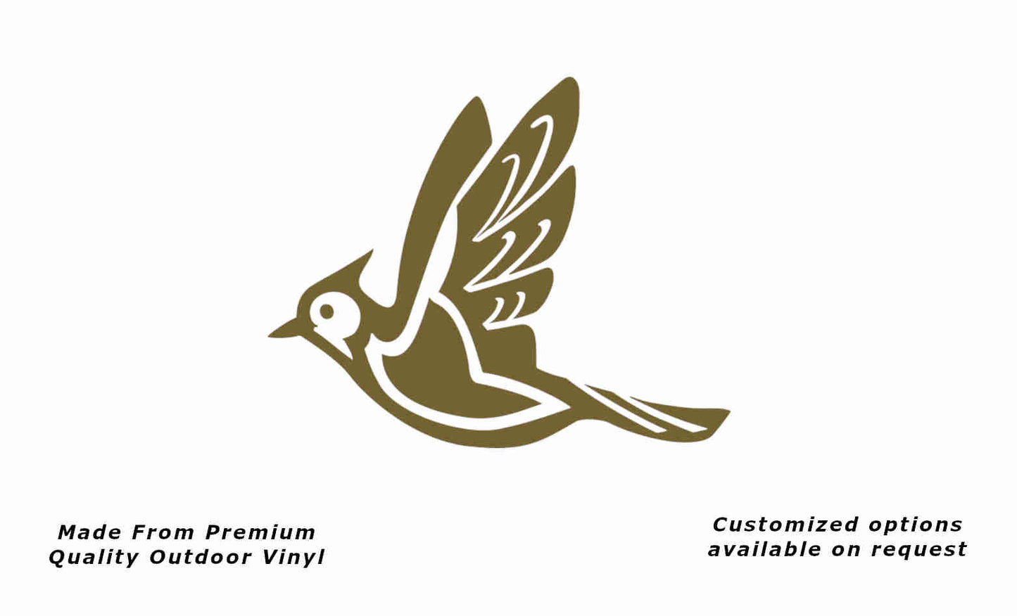 Jayco 1990s bird v1 left caravan replacement vinyl decal sticker in gold.