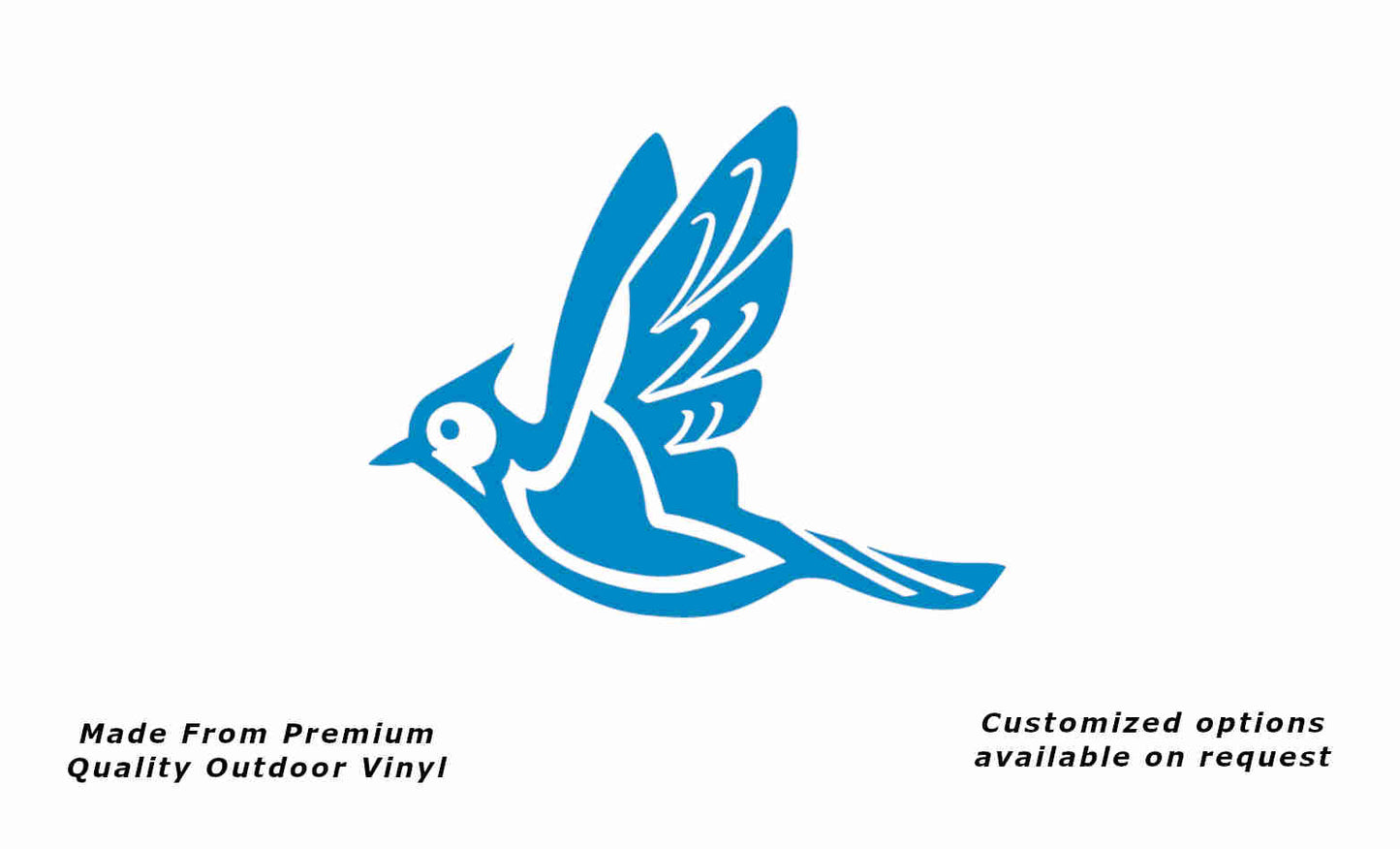 Jayco 1990s bird v1 left caravan replacement vinyl decal sticker in light blue.