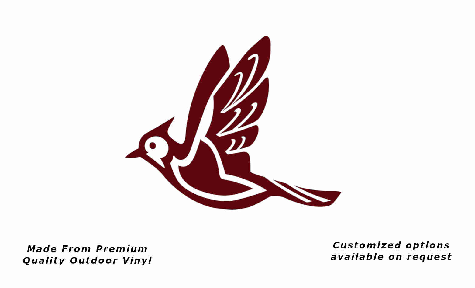 Jayco 1990s bird v1 left caravan replacement vinyl decal sticker in purple red.