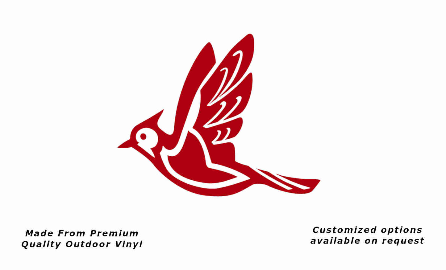 Jayco 1990s bird v1 left caravan replacement vinyl decal sticker in red.