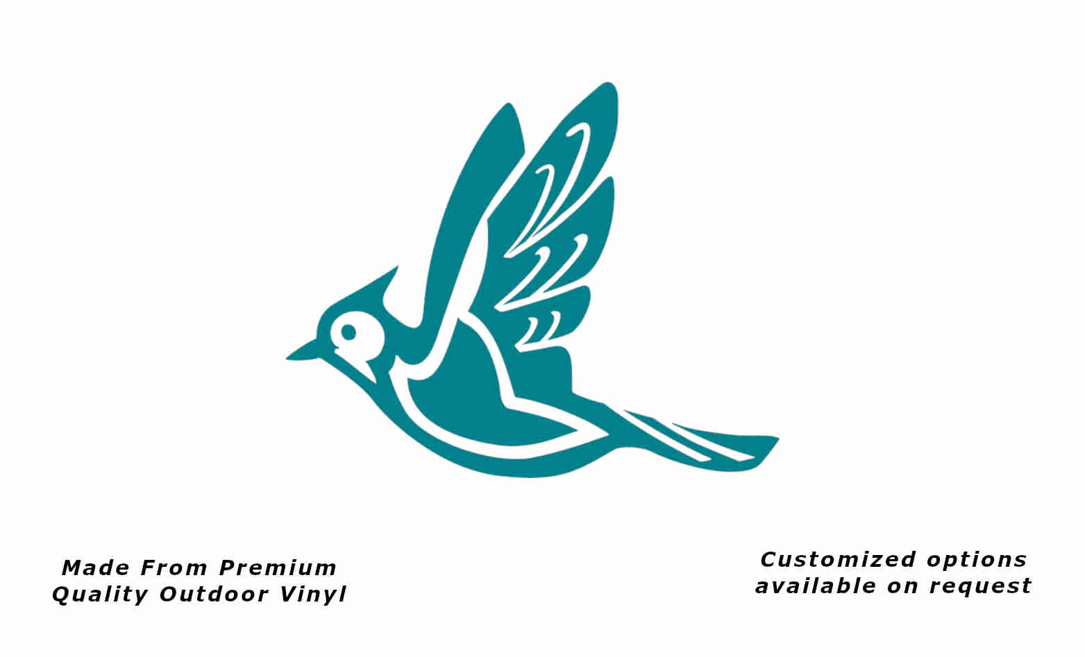 Jayco 1990s bird v1 left caravan replacement vinyl decal sticker in turquoise blue.