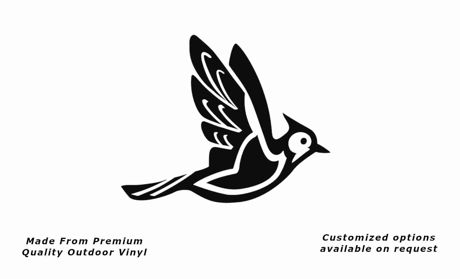 Jayco 1990s bird v1 right caravan replacement vinyl decal sticker in black.