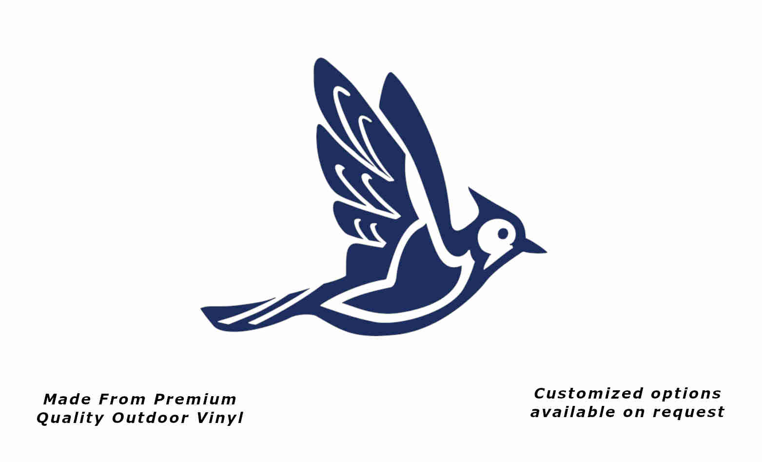 Jayco 1990s bird v1 right caravan replacement vinyl decal sticker in dark blue.