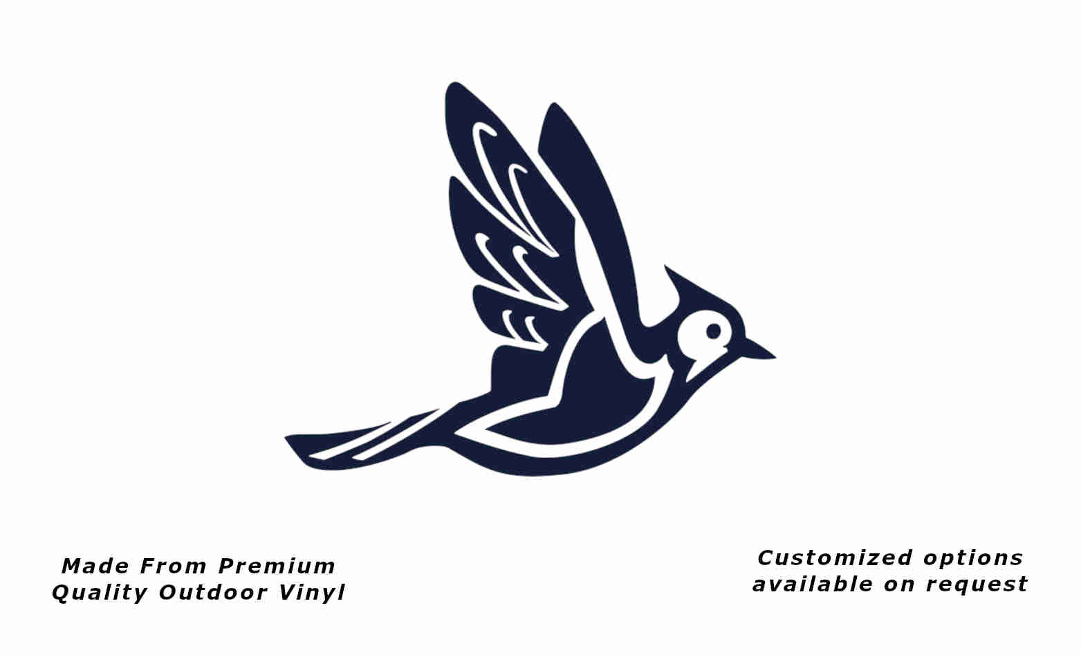 Jayco 1990s bird v1 right caravan replacement vinyl decal sticker in deep sea blue.