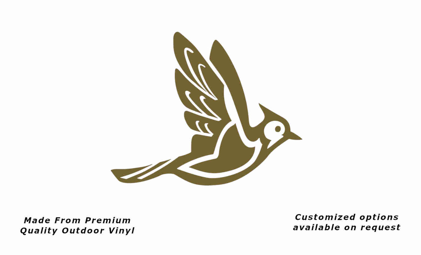 Jayco 1990s bird v1 right caravan replacement vinyl decal sticker in gold.