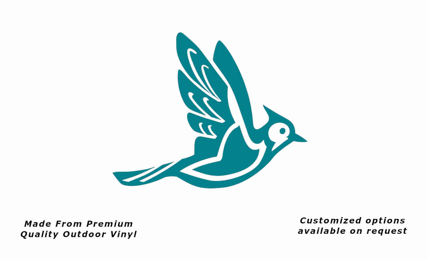 Jayco 1990s bird v1 right caravan replacement vinyl decal sticker in turquoise blue.