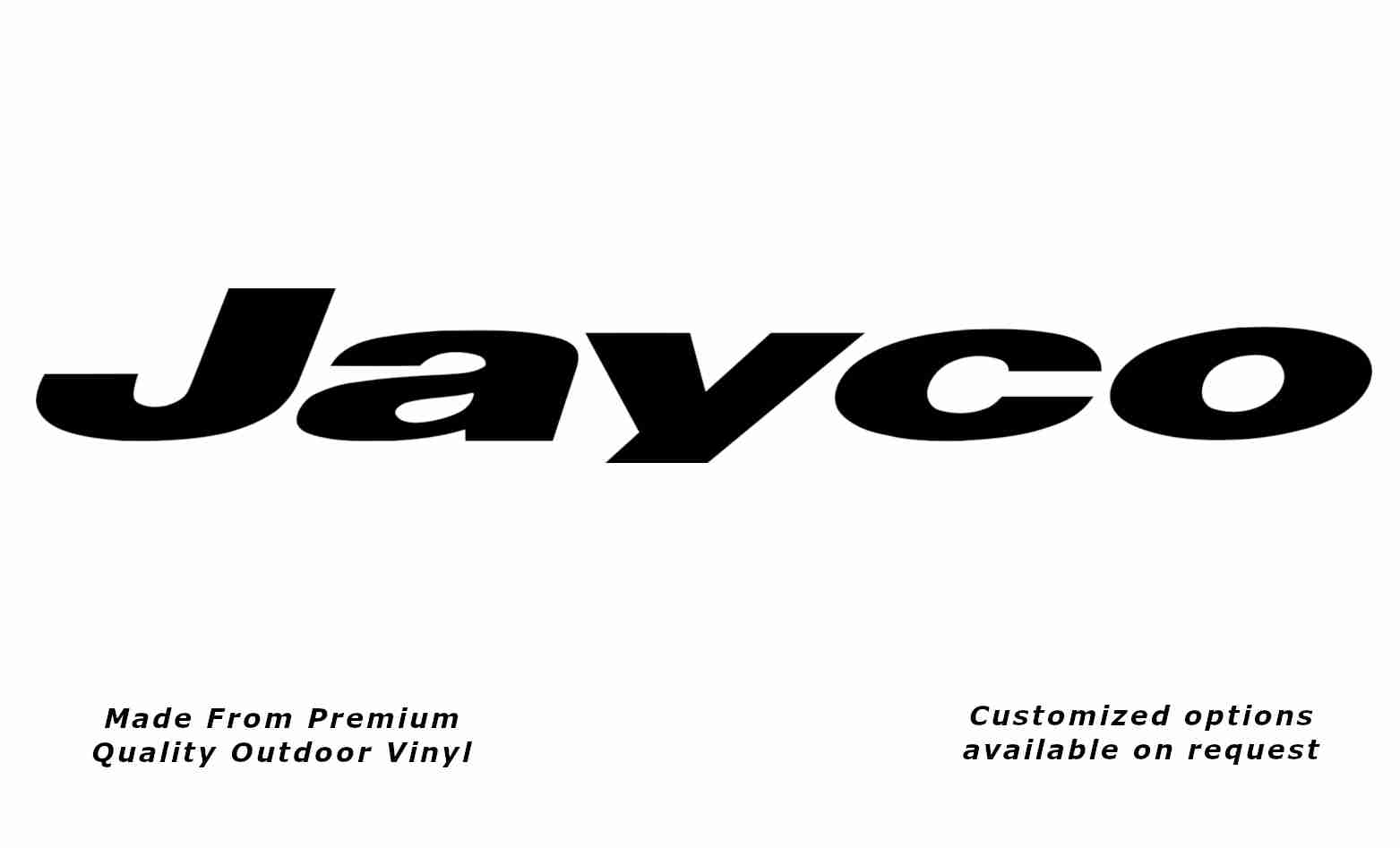 Jayco 1998-2010 caravan replacement vinyl decal sticker in black.